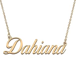 HUAN XUN Customized Custom Simple Any Name Necklace