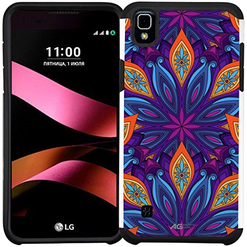 LG X Style Case, LG Tribute HD Case, LG Volt 3 Case - Armatus Gear (TM) Slim Hybrid Armor Case Cover for LG Tribute HD / LS676 / L53B / L56VL / LG X Style / LG Volt 3 - Purple Mandala Design