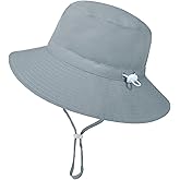 American Trends Baby Sun Hats for Boys Girls UPF 50+ Sun Protection Wide Brim Adjustable Summer Beach Bucket Hat