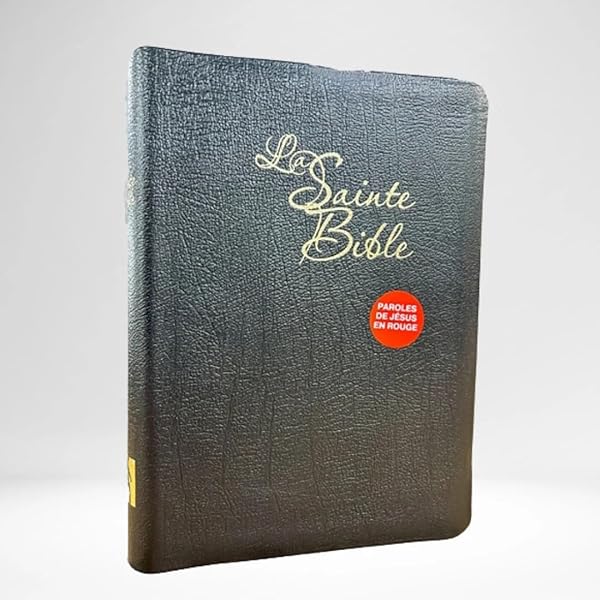 Amazon.com: French Large Print Bible, Black Leather. Segond 1910