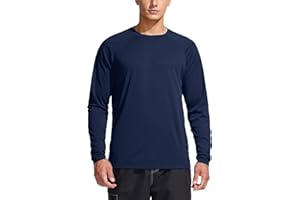 TSLA Men's Rashguard Swim Shirts, UPF 50+ Loose-Fit Long Sleeve Shirts, Cool Running Workout SPF/UV Sun Shirts