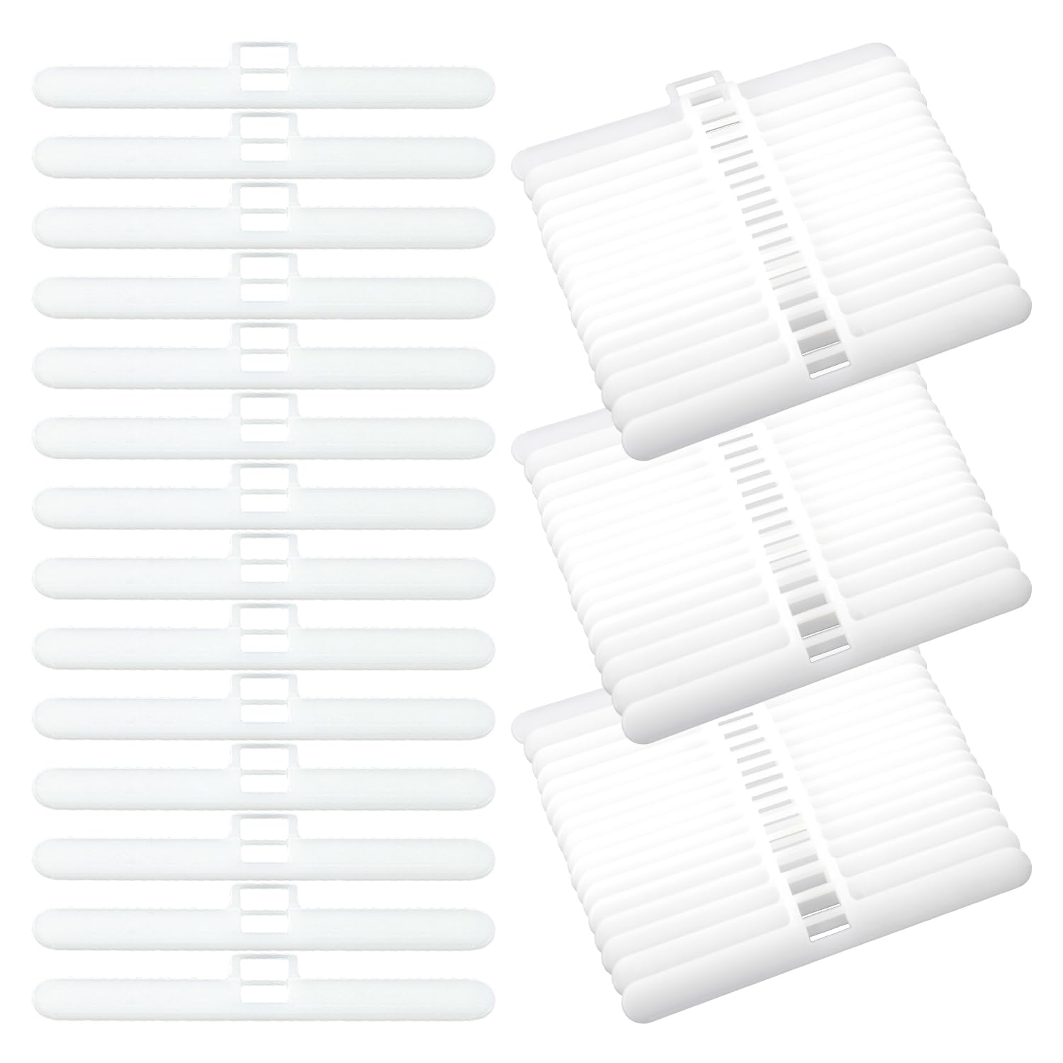 Luckious Vertical Blind Top Hangers,White Vertical Blind Double Hole Top Hangers Replacement for 89 Mm Slats Repairing(50Pcs)