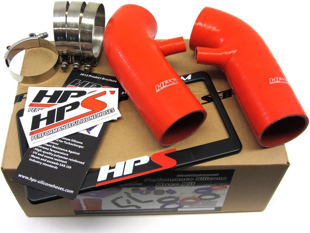 HPS Red Reinforced Silicone Post MAF Air Intake Hose for 2008 Infiniti G35 V6 3.5L VQ37VHR