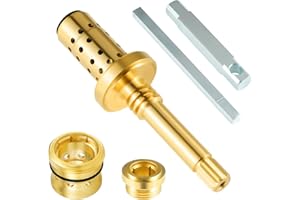 TANXURY REB-Valve Rebuild Kit Replacement for Symmons Temptrol Shower Valves, TA-10 Flow Control Spindle Assembly, TA-4 Hot and Cold Seats, T-35A/B Seat Removal Tools, Fix Tub/Shower Valve Leak, Brass