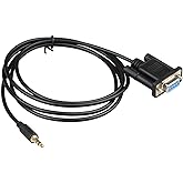 Relper Lineso DB9Pin Female to DC3.5mm Serial Cable-6 Feet Black