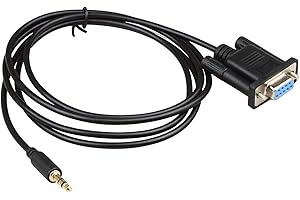 Relper Lineso DB9Pin Female to DC3.5mm Serial Cable-6 Feet Black