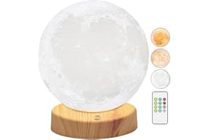 VUSIHOO Light Therapy Lamp 10000 Lux, Happy Sunlight Lamps UV-Free with 3 Color Temperatures, Adjustable Brightness,Timer & Memory Function, Sun Lamp, Full Spectrum Light for Home, Office (Happy Moon Lamp)