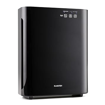 Klarstein Vita Pure 2G • Luftreiniger • Lufterfrischer • Ionisator • 55 Watt • HEPA-Filter • Aktivkohlefilter • UV-C-Lampe • 5 in 1 • geräuscharm • geringer Energieverbrauch • schwarz