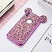 iPhone X Case Glitter, Umiko(TM) Luxury 3D Mickey & Minnie Mouse Ears Crystal Diamond Bling Rhinestone Sparkle Diamond Protective TPU Rubber Case with Strap for Apple iPhone X, Hot Pink