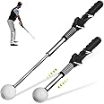 gonsir Retractable Golf Swing Aid for Golf Speed Training, Rhythm Click Golf Swing Trainer for Indoor Golf Practice & Outdoor Warm Up, Golf Grip Trainer for Improving Hitting Strength & Tempo