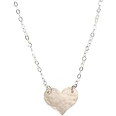 Designed By Stacey Handmade 925 Sterling Silver Necklace, Dainty Heart Pendant Jewelry, Gifts for Women, Birthday, Anniversary, Wedding, Prom, Homecoming, 16 to 18" Adjustable Chain