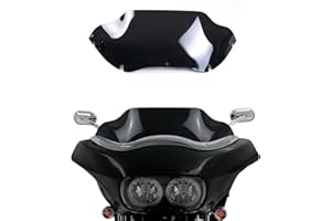 WYNMOTO 9.5" Black Windshield Windscreen Wind Splitter Compatible for 98-13 Harley Davidson Touring Road Glide FLTR 1998-2013 (Tint)