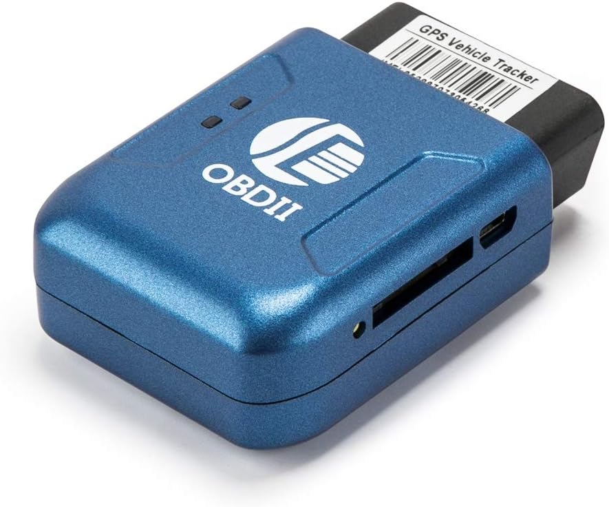 Fdrtew Car Bulbs-Car Film-Car Phone Holder-Car Interior TK206 GPS OBD2 Real Time GSM Quad Band Anti-Theft Vibration Alarm GSM GPRS Mini GPS Car Tracker (Color : Blue)