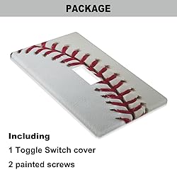 Pznen Baseball Stitching 1 Gang Wall Plate Single