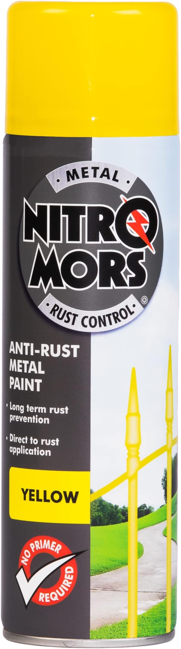 Nitromors Smooth Metal Paint Yellow 500 ml UV Rust Resistant No Primer Needed