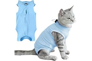 Cat Surgery Recovery Suit for Abdominal Wounds or Skin Diseases, Kitten Onesies After Surgery Wear Anti-Biting Licking, Breat