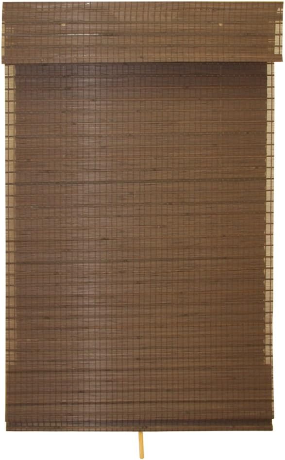 Naturesort N3-B22329 29-Inch x 64-Inch Cordless Woven Bamboo Roman Shades, Espresso