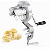 BANLICALI Manual Cavatelli Pasta Maker with Hand Crank, Silver | Tabletop Pasta Maker Machine DIY for Home Kitchens Cooking Classes. Easy to Clean