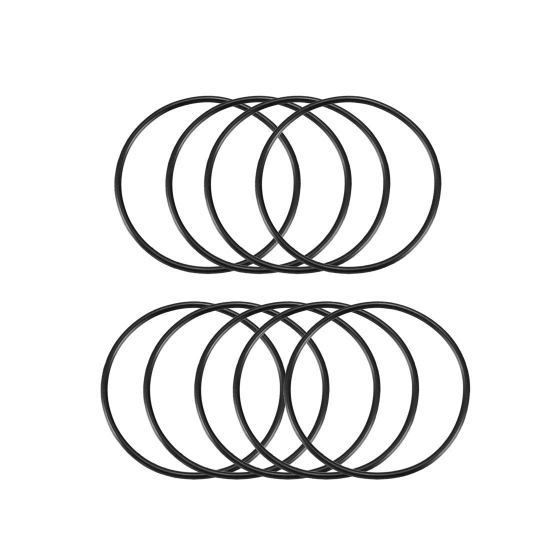 TOP-VIGOR 9Pcs Nitrile Rubber O-Rings, 80mm OD 74mm ID 3mm Width Metric Sealing Gasket, Rubber Washers O Rings Spacers for Faucet Plumbing Automotive Repair, Black