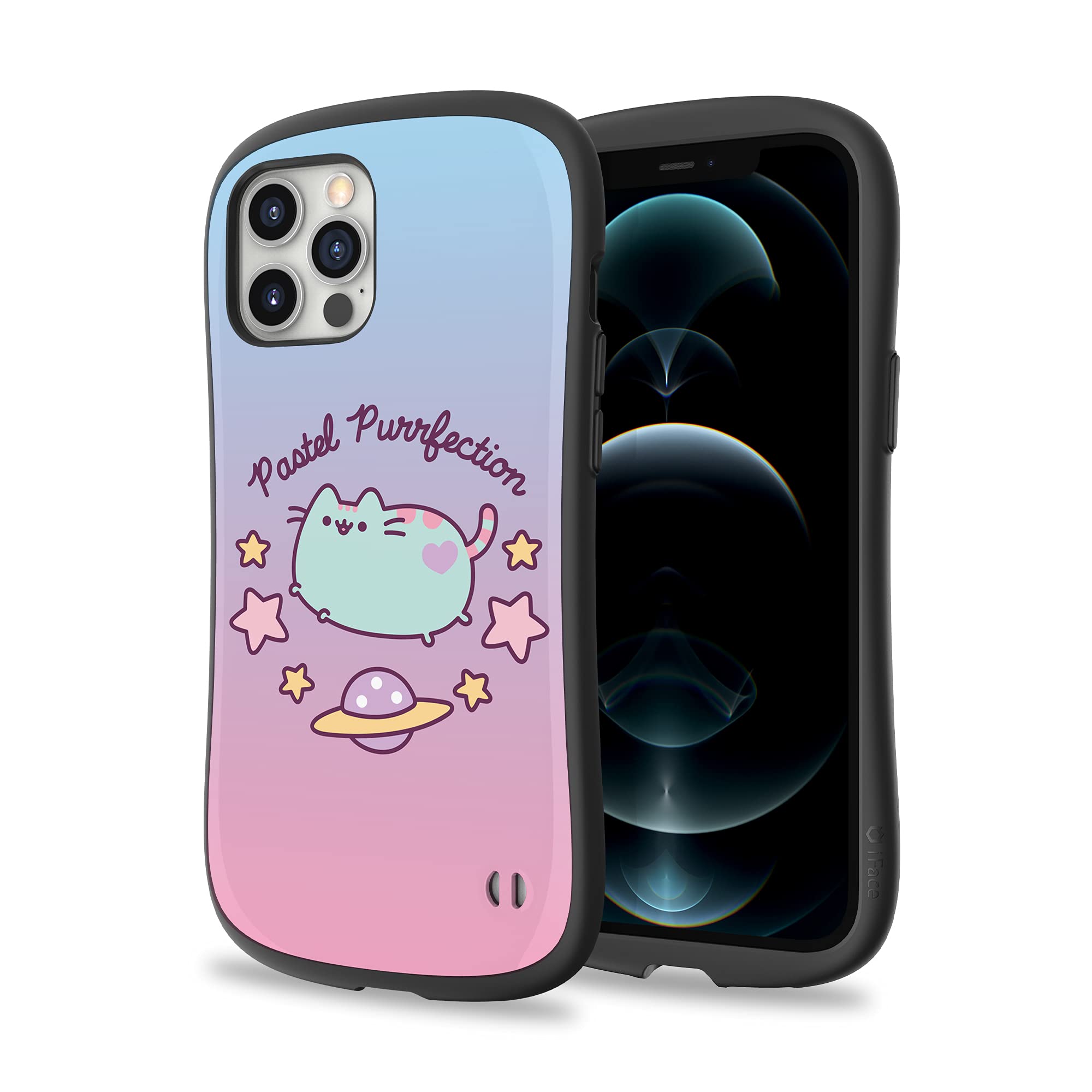 iFace x Pusheen First Class Designed for iPhone 12 Pro Max (6.7") – Cute Shockproof Dual Layer [Hard Shell + Bumper] Phone Case – Pastel Pusheen