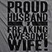 Mens Proud Husband of a Freaking Awesome Wife Funny Married T Shirt Funny T Shirts Love Apparel for Men Cool Proposal Short Sleeve Novelty Tees for Guys Light Grey L