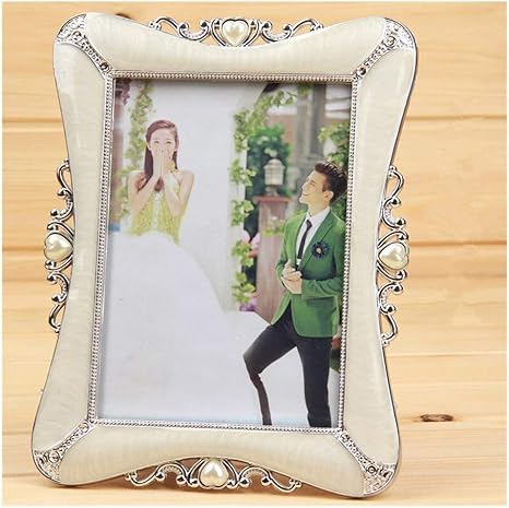 Amazon Co Jp 友達手作りモニカドアフレーム 誕生日プレゼント絶妙なベージュ花の形のフォトフレーム結婚式デスクトップの装飾phictureフレームの1pcs 7インチプラスチック製のフレームの写真のportafotos カラー Dielianhua黄金 サイズ 7インチ Color