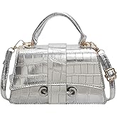 GRUMOTA Mini Handbag Purse for Women PU Leather Top Handle Evening Bag,Cute Small Crossbody Clutch Wallet