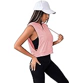 SweatyRocks Women's Sleeveless Workout Top Gym Activewear Crop Tank Top Open Side Shirt for Athletic Exercise Running