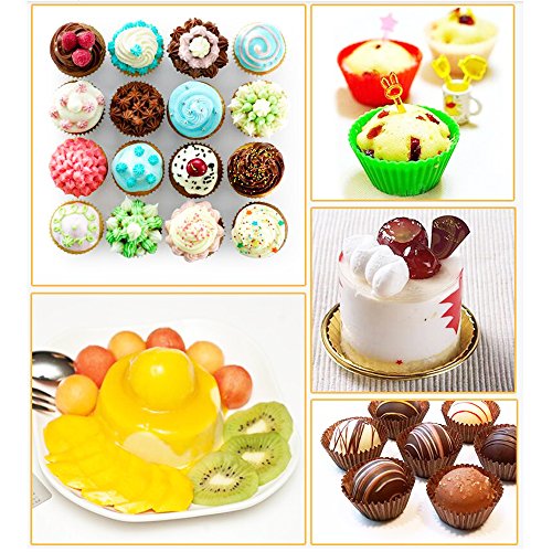 Hisight Muffin Moulds Reusable Nonstick Silicone Cupcake Liners 24 Pcs Heat Resisant Baking Cups For Baking Gelatin, Snack, Frozen Treats, Ice Cream,Hand soap soap model,Jelly pudding(Colorful)