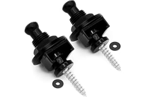 Guitar Strap Locks, Anwenk Premium Guitar Straplocks Quick Release Security Strap Locks Strap Retainer System,Black (Pack of 2/ 1Pair)