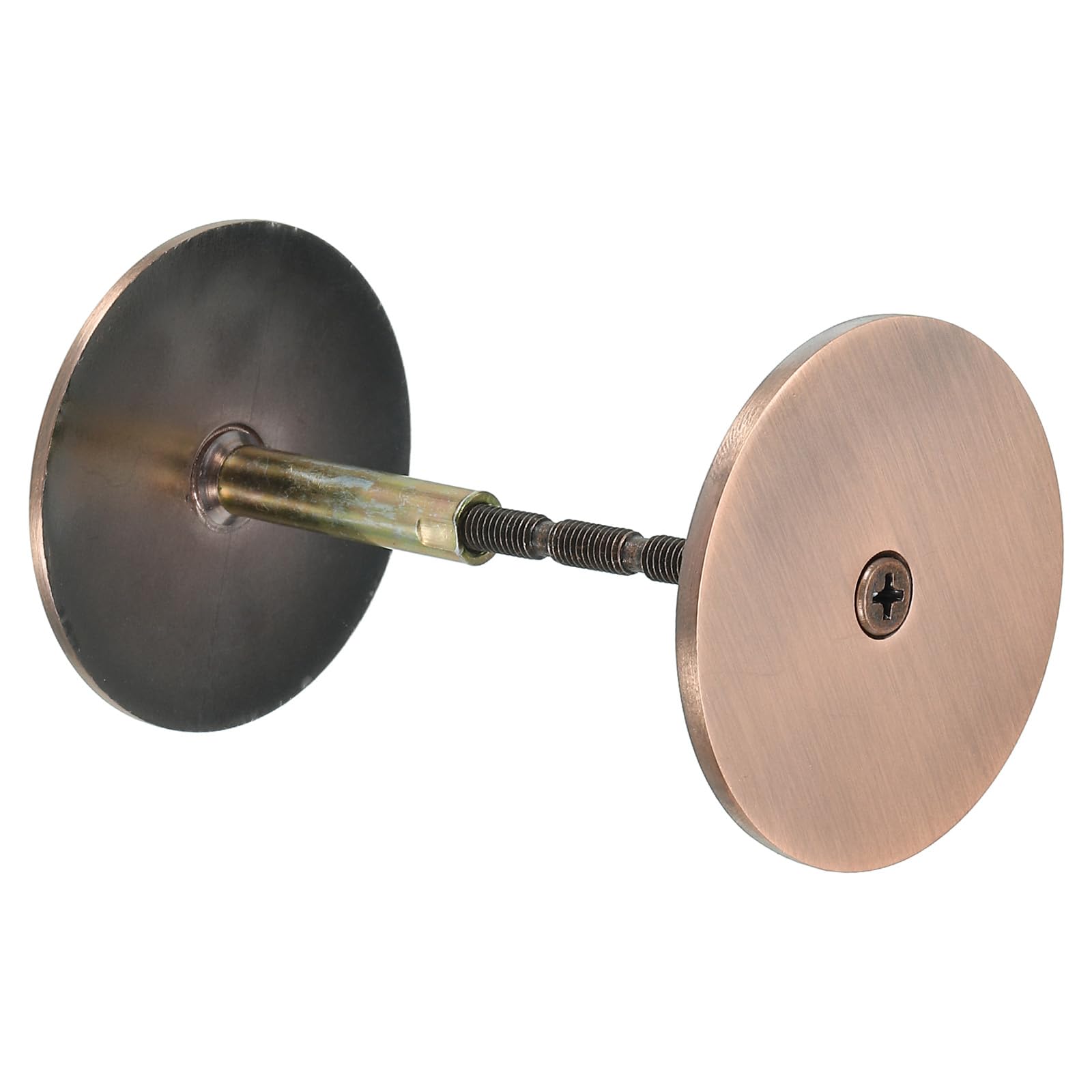 PATIKIL Door Knob Hole Cover Plate, 2 3/16" Dia. Deadbolt Cover Plate Door Hole Filler Plate for 1 3/8" to 1 3/4" Holes, Red Bronze