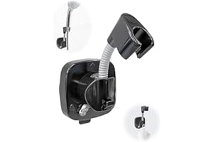 Shower Head Holder, Removable Suction Cup Shower Head Holder Wall Mount 360-Degree Adjustable Handheld Shower Head Bracket, S