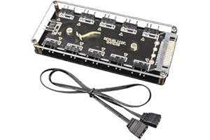 5V 3 pin ARGB RGBW Cable for ASUS AURA SYNC RGB 10 Hub, Splitter SATA Power Extension Cable Adapter LED Strip Light PC RGB Fa