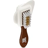 Suede Brush &amp; Nubuck Cleaner &ndash; 4-Way Suede Cleaning Brush for Shoes | Suede Shoe Brush &amp; Suede Cleaner &mdash; Rubber Bristles, Welts, Nylon/Brass Lift Dirt from Shoes, Boots, Bags &amp; Purses