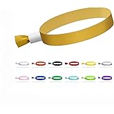 Green-Power America 100 Pcs Cloth Event Wristbands, Event Wristbands, Colored Wrist Bands for Events, for Lightweight Concert Wrist Strap for Activities, Party Bracelets for Events (Color : Gold)