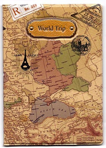 Skylly World Map 3D Passport Cover ~ NO more bent corners while Traveling ~ world trip