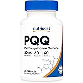 Nutricost PQQ (Pyrroloquinoline Quinone) 20mg, 60 Capsules - Vegetarian Capsules, Non-GMO, Gluten Free