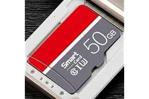 High Speed Micro SD Card with Adapter,50GB TF Card for Security Cameras, Smartphones,Tablets,Drones - U3,Class 10,A1,Full HD 
