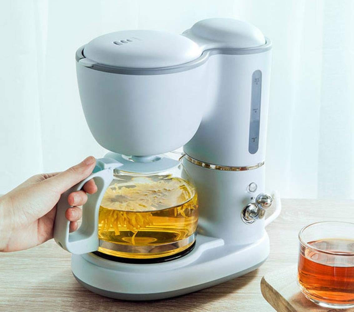 nobrand Automatic Drip Extraction Coffee Machine Coffee Pot Machine PP+Explosion-Proof Glass Insulation Filter,Sky Blue