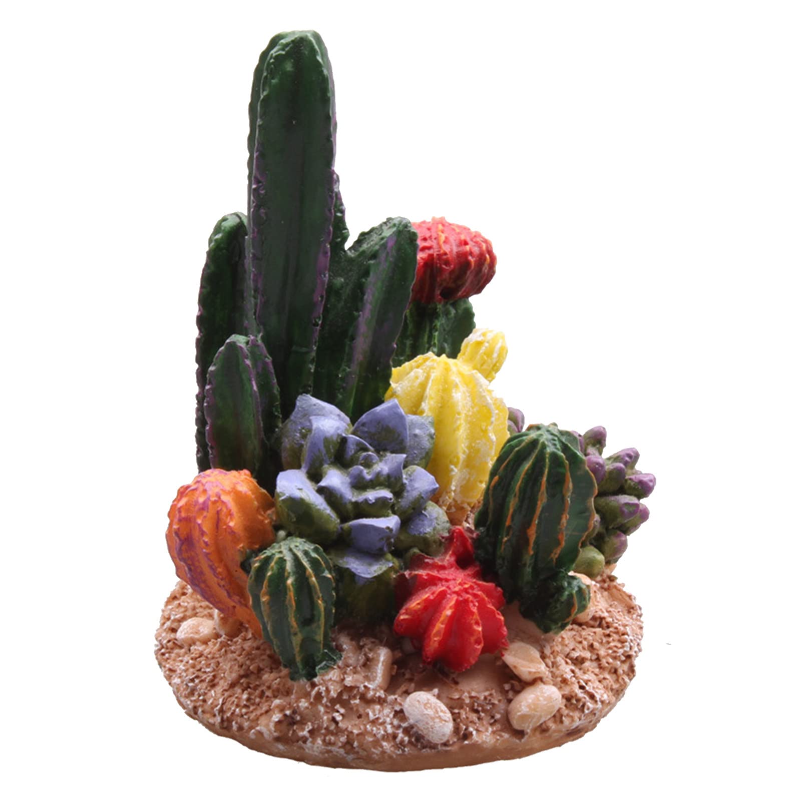 Kocris Casa Succulents Cactus Plant Fish Tank Decorations Desert Oasis Decor Sculpture Collection Reptile Turtle Lizard Spider Tanks Terrarium Figurine Statue Décor Ornament Pet — image 1