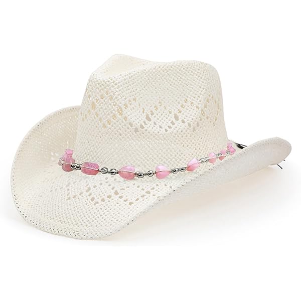 Boho Hip Cowgirl Hat with Heart Concho, Natural Toyo Straw  display picture 1