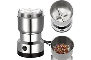 JINYI Mini Spice Coffee Grinder Electric 10s Fast Grinding Multifunction Smash Machine Portable Dry Grain Mill Grinder,Household Food Suitable Coffee Beans Grains Seasonings Spices
