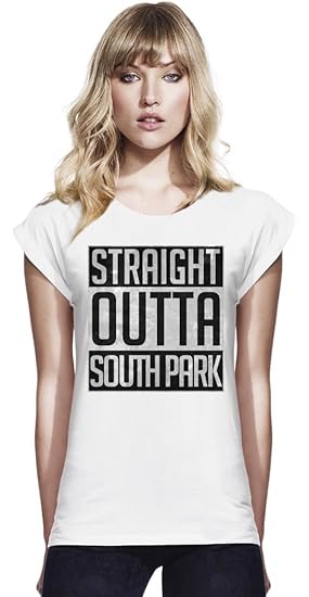 Straight Outta South Park Womens Continental Rolled Sleeve T-Shirt