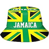 Jamaica Bucket Hat for Men Women, Unisex Jamaica Flag Hat Outdoor Beach Sun Hat Summer Fisherman Cap