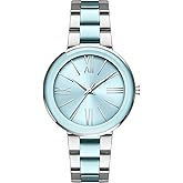 Bisley 36MM Women Watch Diamond-Cut Crystal Stainless Steel Bracelet Watch Easy to Read Water Resistant 100ft