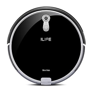 ILIFE A8 Robot Vacuum Cleaner, Upgraded with Camera Vision Mapping Navigation, 2.8 Inches Super Slim, Tempered Glass Cover, Self-Charging, I-Voice Assistant, Cleans from Hardfloor to Low-Pile Carpet