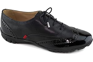 MARC JOSEPH NEW YORK Womens Casual Comfortable Genuine Leather Lightweight Performance Spikeless Breathable Waterproof Cushion Support Laceup Golf Shoe