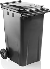 Storm Trading Group 240 Litre Outdoor Wheelie Bin Grey/Black with Wheels view 2