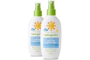 Babyganics SPF 50 Baby Sunscreen Spray | UVA UVB Protection | Octinoxate & Oxybenzone Free | Water Resistant, Unscented, 6 Fl Oz (Pack of 2)