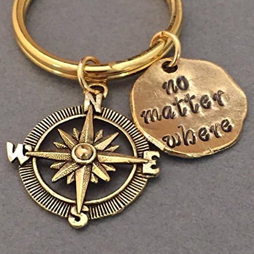 No matter where keychain, no matter where charm, quote keychain, personalized keychain, initial keychain, customized, monogram